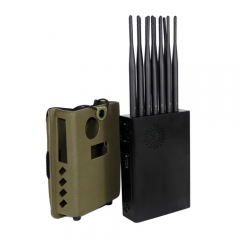 New Handheld 14 Antennas 5G Signal Jammer With Nylon Cover, Blocking Cell Phone 5G 4G Wi-Fi5G RF Signal up to 25m
