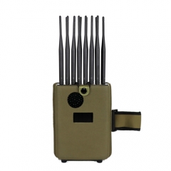 New Handheld 14 Antennas 5G Signal Jammer With Nylon Cover, Blocking Cell Phone 5G 4G Wi-Fi5G RF Signal up to 25m