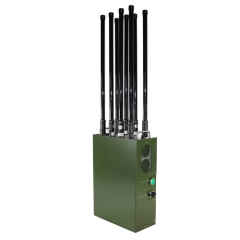 8 Bands High Power Backpack Signal Jammer With 160W Blocker 2G 3G 4G 5G WIFI GPS UHF VHF 150M
