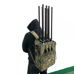 8 Bands High Power Backpack Signal Jammer With 160W Blocker 2G 3G 4G 5G WIFI GPS UHF VHF 150M