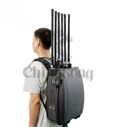 Powerful Backpack Signal Jammer For Cellphone WIFI GPS, 120W Blocker up to 150m