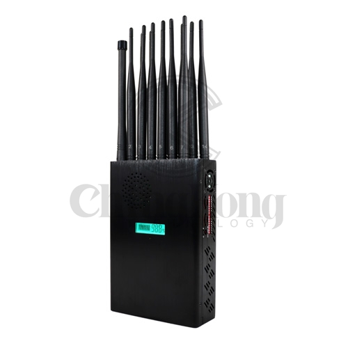 New Handheld 14 Antennas 5G Signal Jammer With LCD Display, Blocking Cell Phone 5G 4G Wi-Fi5G RF Signal up to 25m