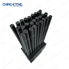 新的手持式28波段调频无线电Wi-Fi6E Wi-Fi2.4G Wi-Fi5G GPS寻回系统LORA UHF VHF 433 315 868 CDMA GSM 3G 4G 5G手机信号干扰器，电池容量液晶显示，尼龙盖便携式，28瓦干扰长达25米