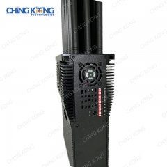 新的手持式28波段调频无线电Wi-Fi6E Wi-Fi2.4G Wi-Fi5G GPS寻回系统LORA UHF VHF 433 315 868 CDMA GSM 3G 4G 5G手机信号干扰器，电池容量液晶显示，尼龙盖便携式，28瓦干扰长达25米