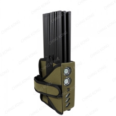 New Handheld 32 Bands FM Radio Wi-Fi 7&6E Wi-Fi2.4G Wi-Fi5G GPS LOJACK LORA UHF VHF 433 315 868 CDMA GSM 3G 4G 5G Cell Phone Signal Jammer, Battery capacity LCD Display, With Nylon Cover For Portable , 32 Watts Jamming up to 25m