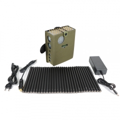 New Portable 32 Bands 32W Wi-Fi7 FM RadioJammer With LCD Display Nylon Cover For Portable GPS LOJACK LORA RF 4G 5G Cell Phone Blocker Up To 25M