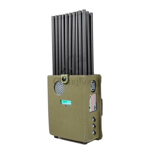 New Portable 32 Bands 32W Wi-Fi7 FM RadioJammer With LCD Display Nylon Cover For Portable GPS LOJACK LORA RF 4G 5G Cell Phone Blocker Up To 25M
