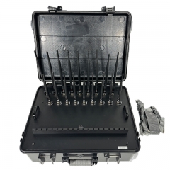 CKJ-1903L18-5GHigh power portable Jammer for 2G/3G/4G Jammer with LOJACK GPSL1-L5 WIFI2.4G 5G Signals, Suitcase Build-in Battery and AC adapter
