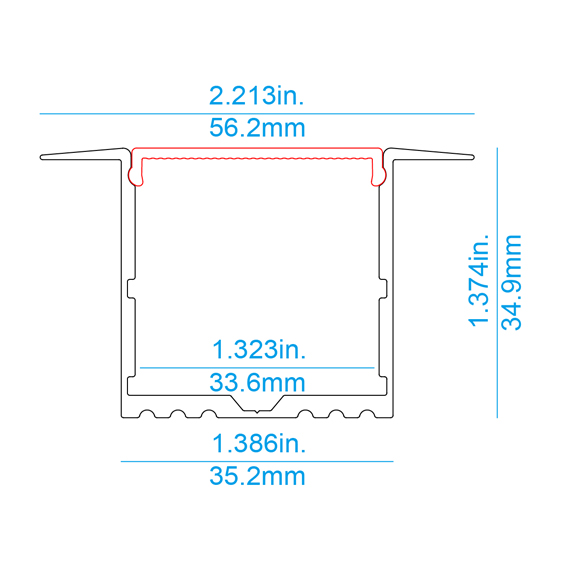 R35B Recessed LED Profile