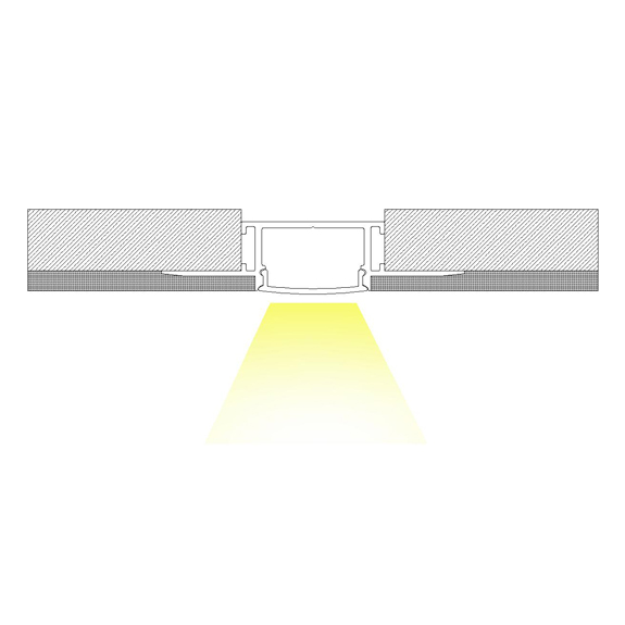 DW22 Plaster-in LED Profile