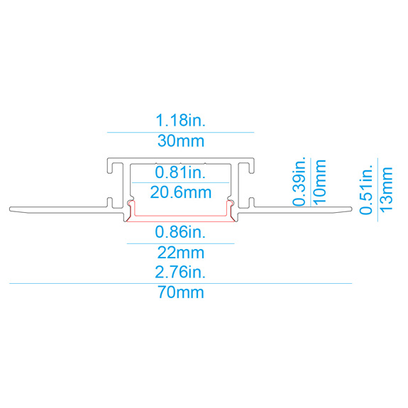 DW20 Plaster-in LED Profile