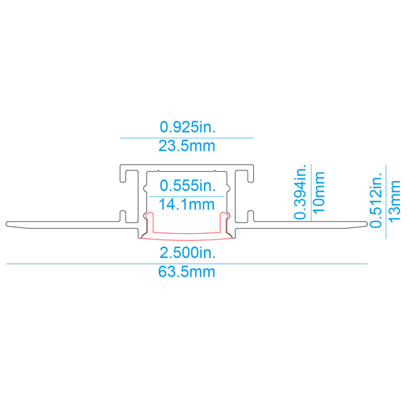 DW16 Plaster-in LED Profile