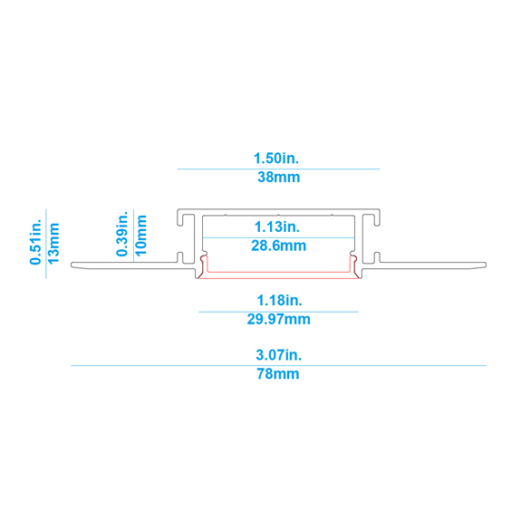 DW30 Plaster-in LED Profile