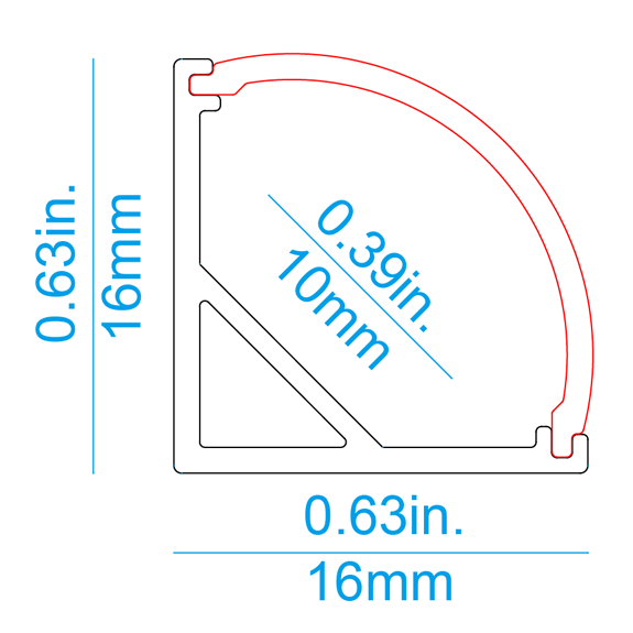 C02 Corner LED Profile