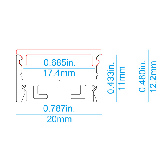 S20A Pendant/Surface LED Profile