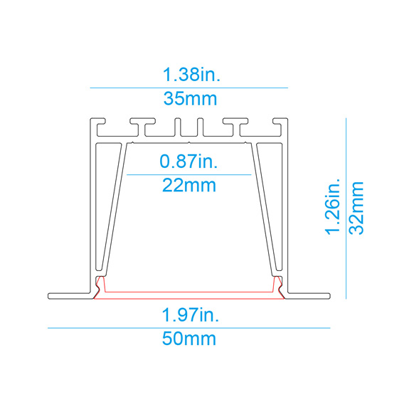 R35 Recessed LED Profile