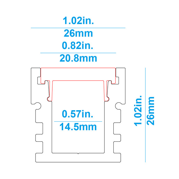 F03 Deep Recessed LED Profile