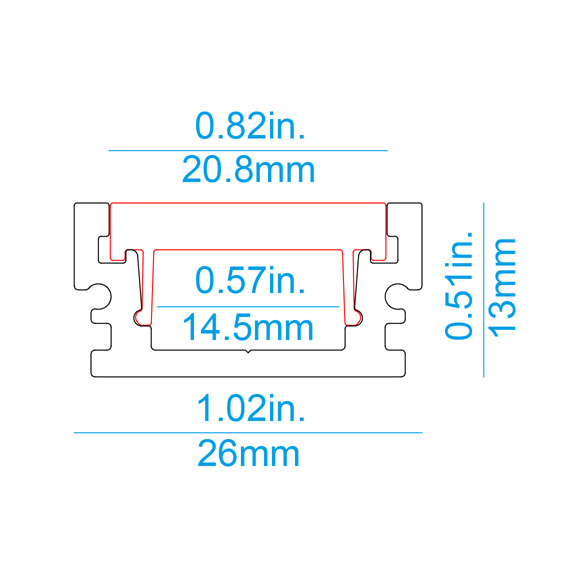 F01 Recessed LED Profile