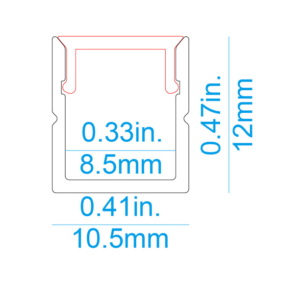 S11 Surface/Recessed LED Profile