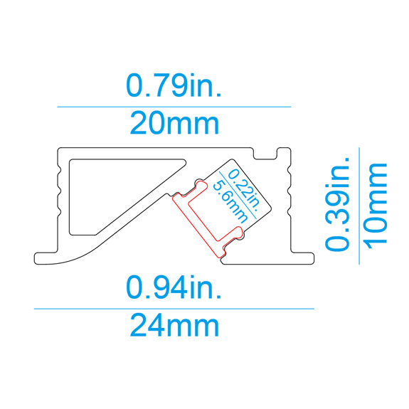 AS03 Recessed Slim LED Profile