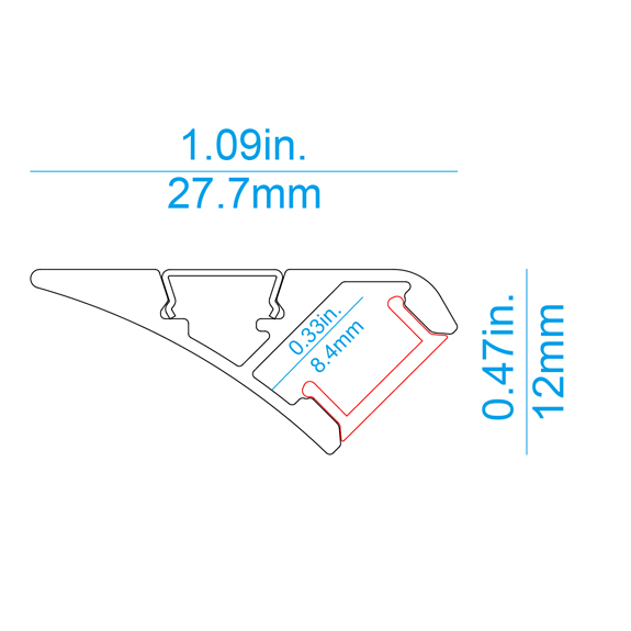 AS05 Surface Slim LED Profile