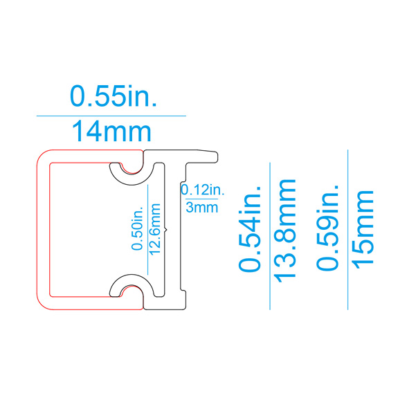 BL01 16-18 mm Panel LED Profile