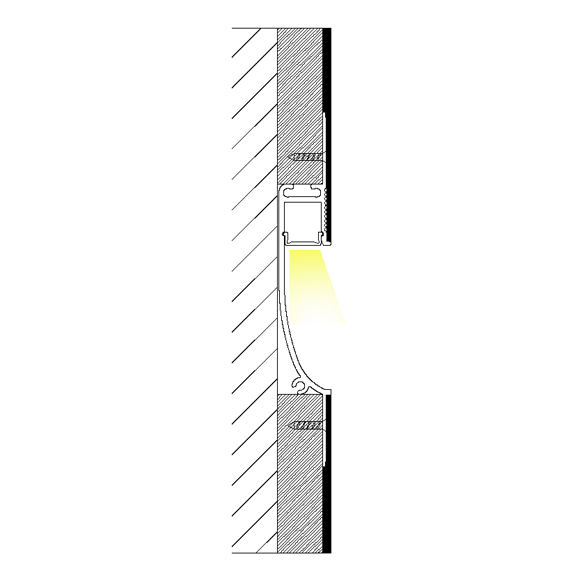 DW40A Plaster-in LED Profile