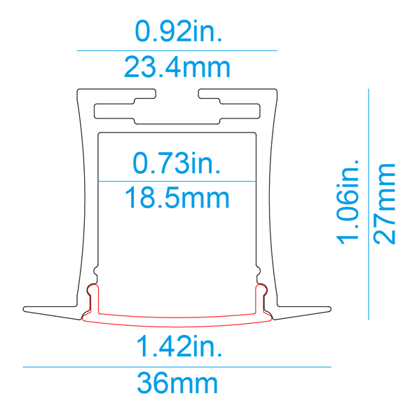 R24D Recessed LED Profile