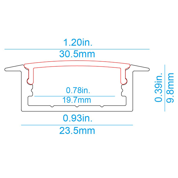 R24 Recessed LED Profile