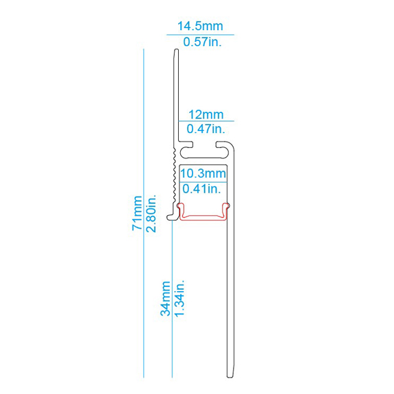 DW34 Plaster-in LED Profile