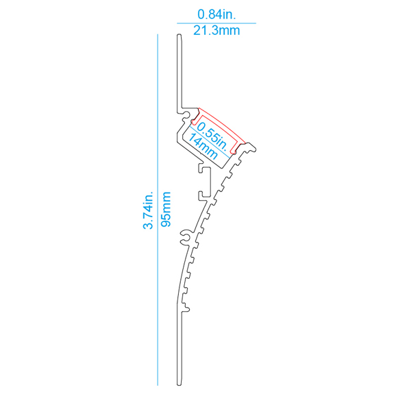 DW55 Plaster-in LED Profile