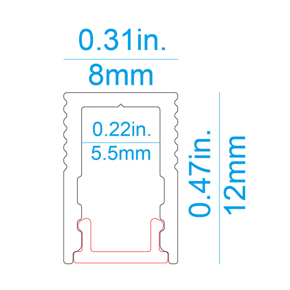 S08 Surface/Recessed LED Profile