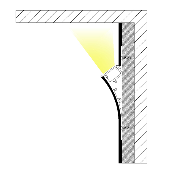 DW55 Plaster-in LED Profile