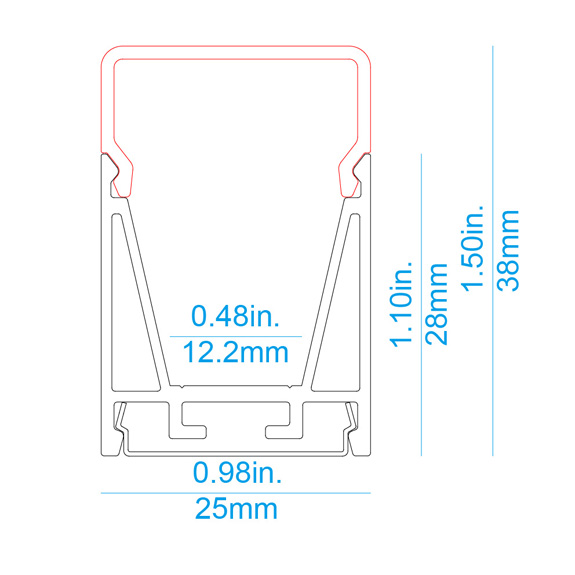 S25C Pendant/Surface LED Profile