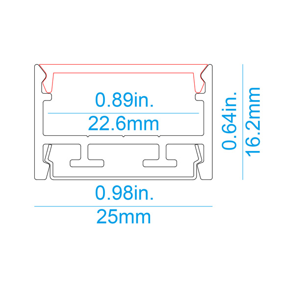 S25A Pendant/Surface LED Profile