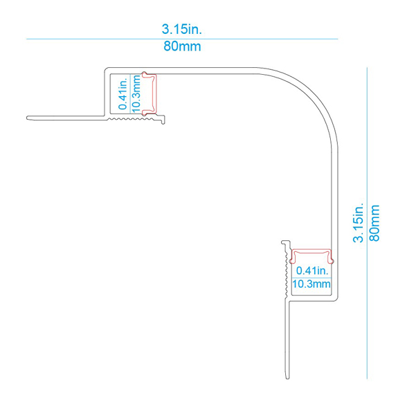 DWC3 Plaster-in LED Profile