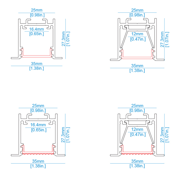 R25 Recessed LED Profile