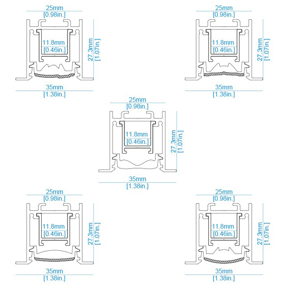 R25L Recessed LED Profile