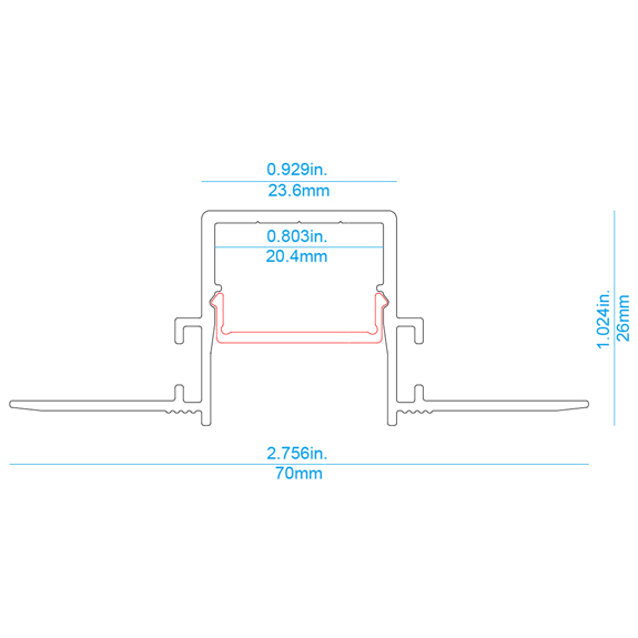 DW20D Plaster-in LED Profile