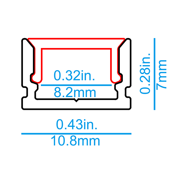 S11 Surface/Recessed LED Profile