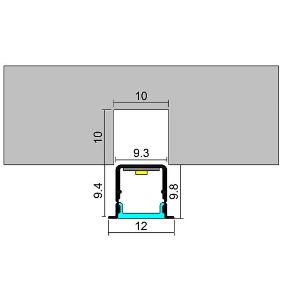 R10P Recessed Slim LED Profile