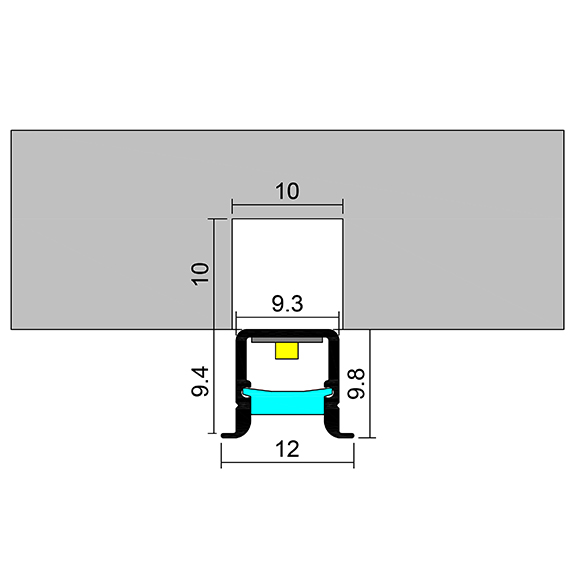 R10AS Recessed Slim LED Profile