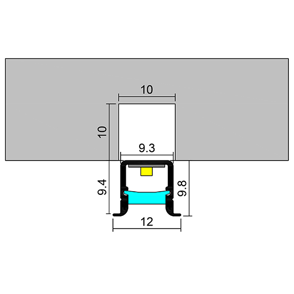 R10U Recessed Slim LED Profile