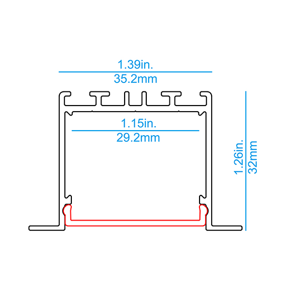 R35 Recessed LED Profile