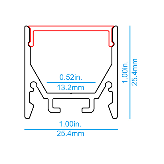 S25C Pendant/Surface LED Profile