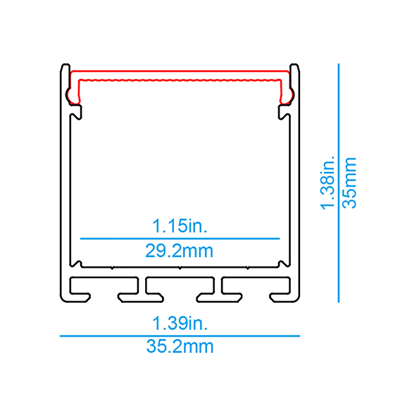 S35 Surface/Pendant LED Profile