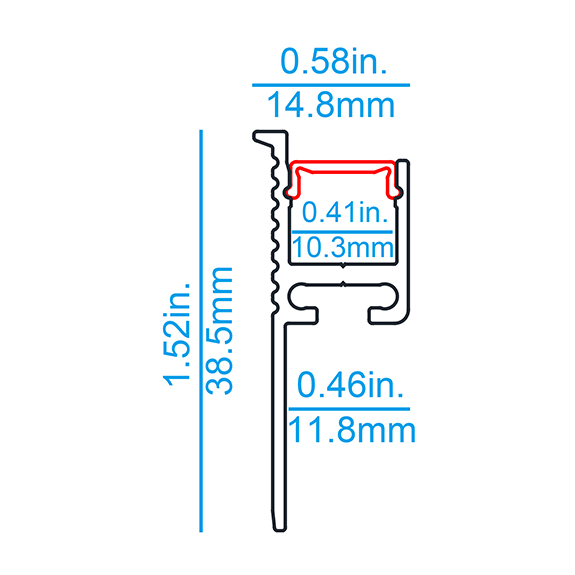 DW39 Plaster-in LED Profile