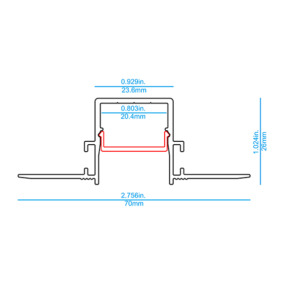 DW20D Plaster-in LED Profile
