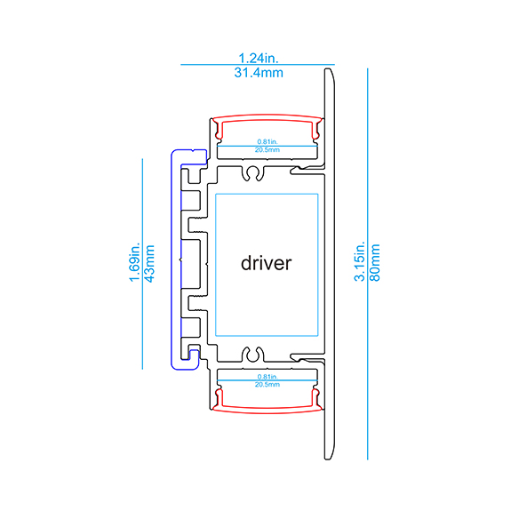 W80 Surface LED Profile