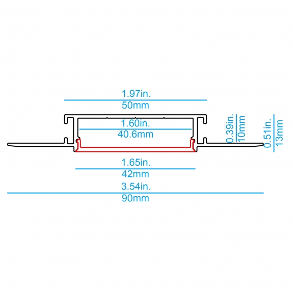 DW40 Plaster-in LED Profile